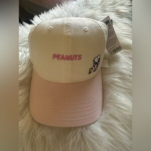 H&M Peanuts Two-Tone Pink & Cream Kids  Cap